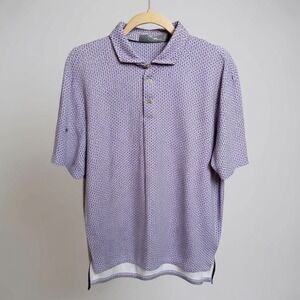 RLX Ralph Lauren Golf Polo Shirt Purple Pattern Performance Size L‎